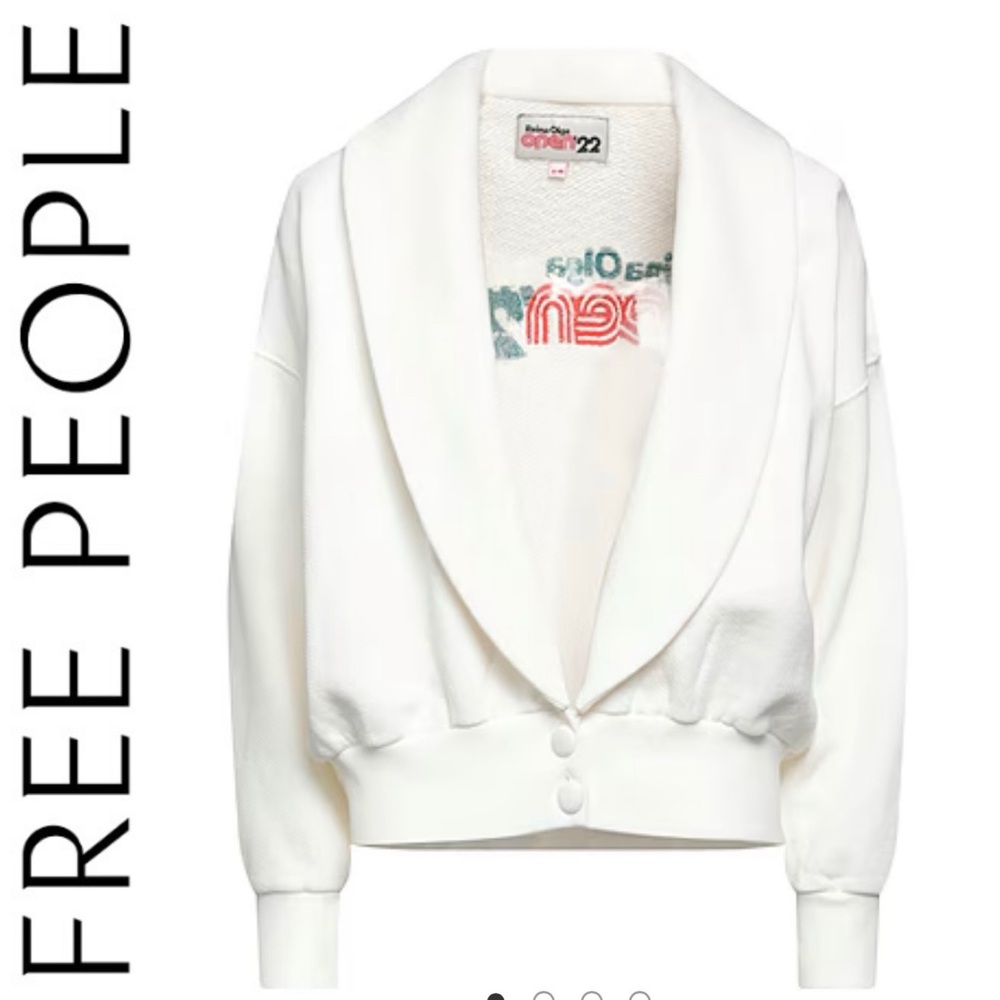 NWT Free People x Reina Olga Farrah Embroidered Cardi S/M